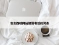 澧县包含西峡网站建设电话的词条